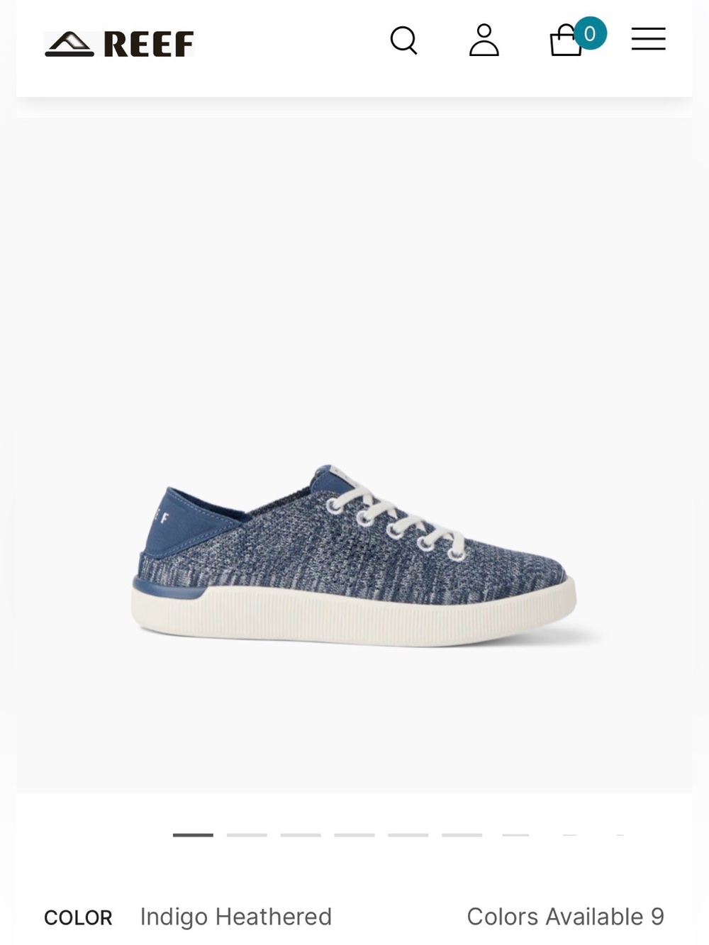 Reef Kids Indigo Heathered Knit Sneaker— DISCONTINUED. BRAND NEW, NEVER WORN.